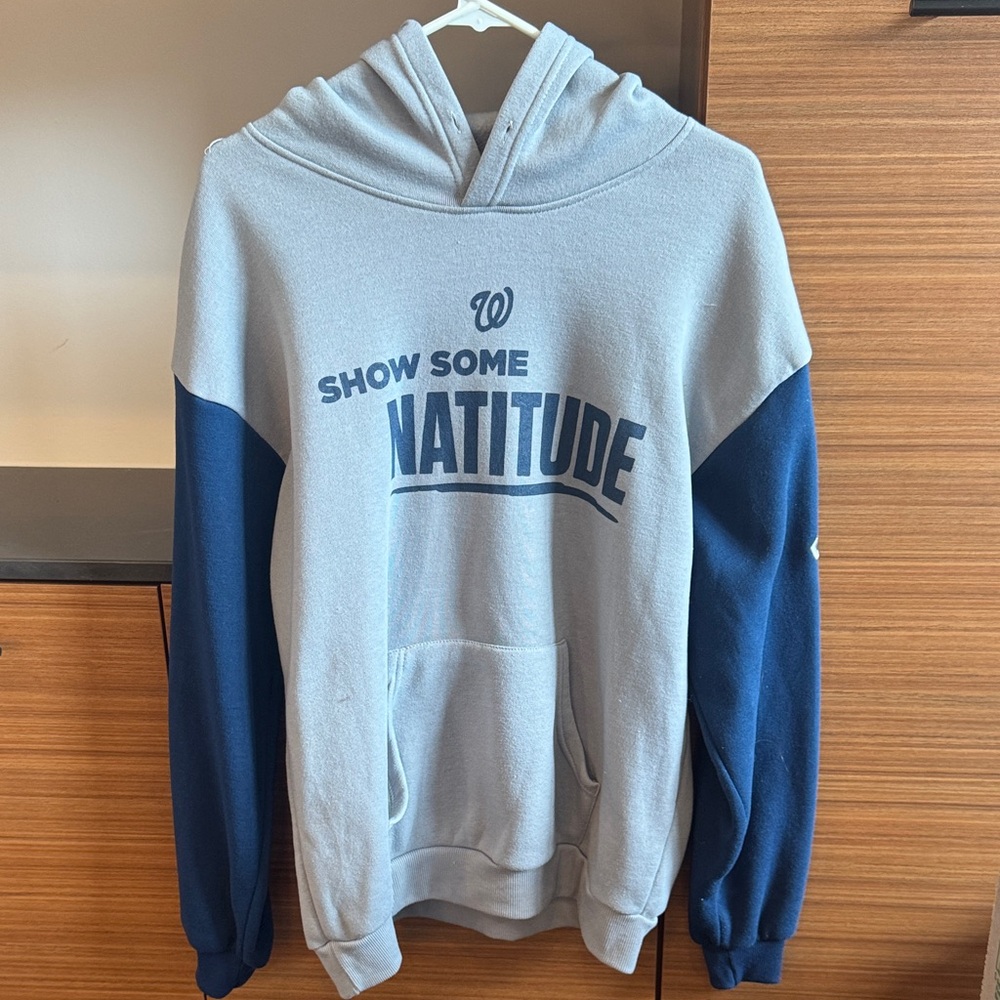 Washington Nationals Show Some Natitude Gray and Blue Hoodie